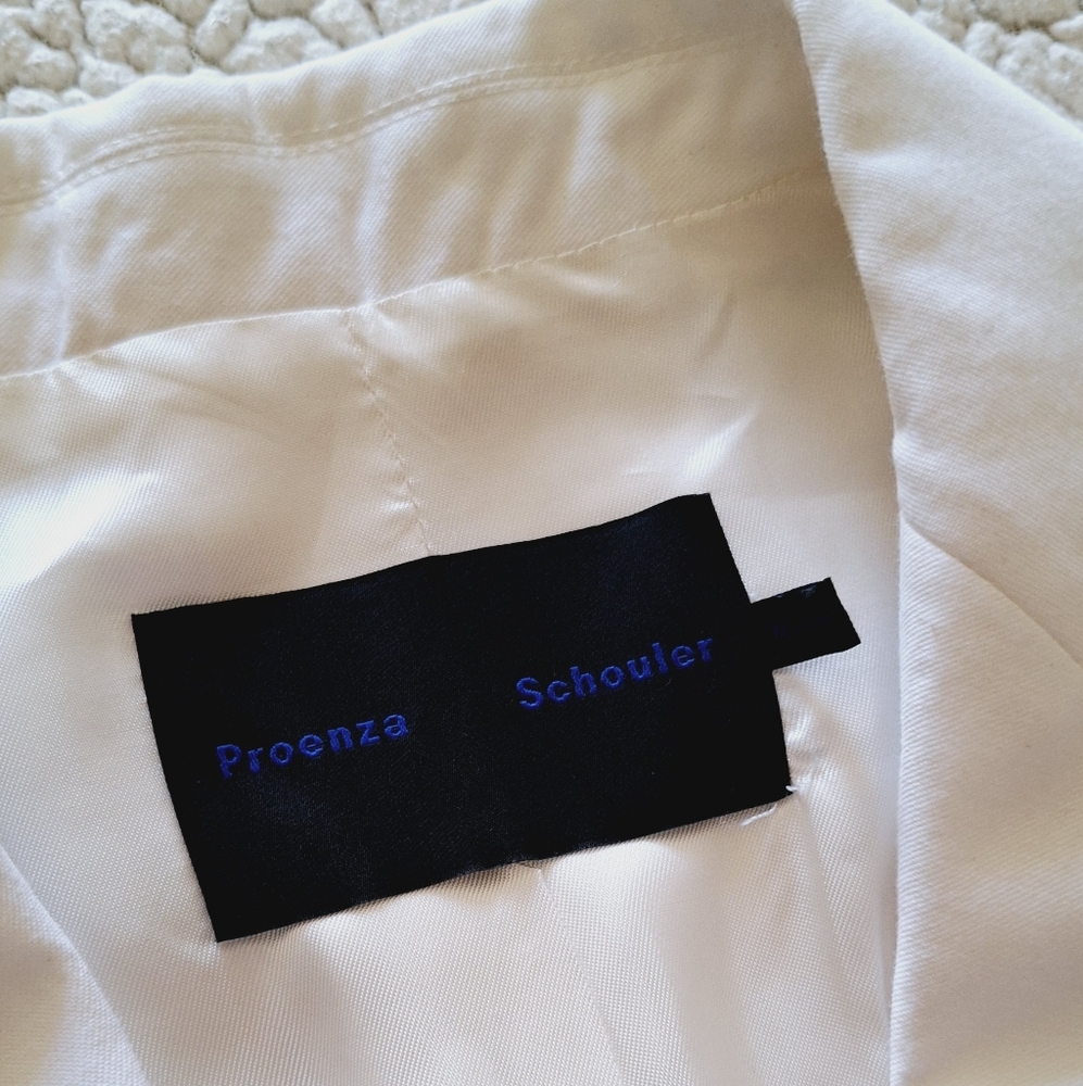 PROENZA SCHOULER Runway Sandis White Blazer Jacket Cotton Viscose US 10 Org$2290 - Picture 10 of 16